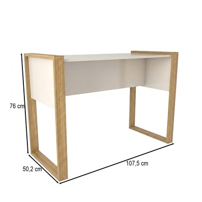 Mesa para Escritório Design Freijó/Off White - Panorama Móveis