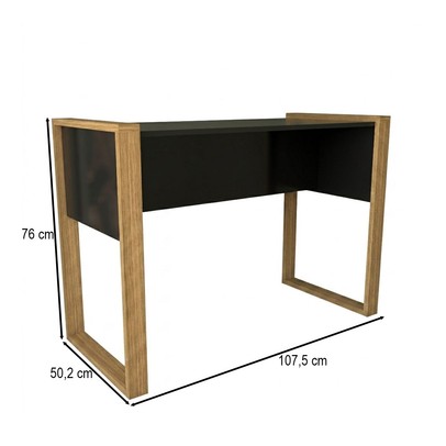 Mesa para Escritório Design Freijó/Preto Fosco - Panorama Móveis