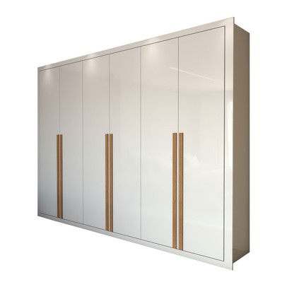 Guarda-Roupa Casal Aura 6 Portas 6 Gavetas Branco - Panorama Móveis