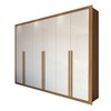 Guarda-Roupa Casal Aura 6 Portas 6 Gavetas Cinamomo/Branco - Panorama Móveis