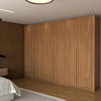 Guarda-Roupa Casal Aura 6 Portas 6 Gavetas Cinamomo - Panorama Móveis