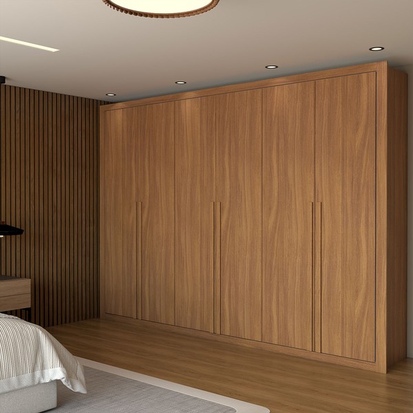 Guarda-Roupa Casal Aura 6 Portas 6 Gavetas Cinamomo - Panorama Móveis