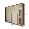 Guarda-Roupa Casal Aura 6 Portas 6 Gavetas com Espelho Cinamomo-Off White - Panorama Móveis