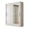 Guarda-Roupa Solteiro Sedona 2 Portas 2 Gavetas com Espelho Flex Branco - Panorama Móveis