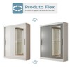 Guarda-Roupa Solteiro Sedona 2 Portas 2 Gavetas com Espelho Flex Branco - Panorama Móveis