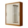 Guarda-Roupa Solteiro Sedona 2 Portas 2 Gavetas com Espelho Flex Cinamomo/Off White - Panorama Móveis