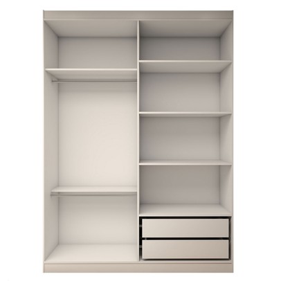 Guarda-Roupa Solteiro City 4 Portas 2 Gavetas Branco- Panorama Móveis