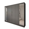 Guarda-Roupa Casal Prime 6 Portas 4 Gavetas com Espelho Onix - Panorama Móveis