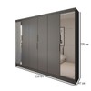 Guarda-Roupa Casal Prime 6 Portas 4 Gavetas com Espelho Onix - Panorama Móveis