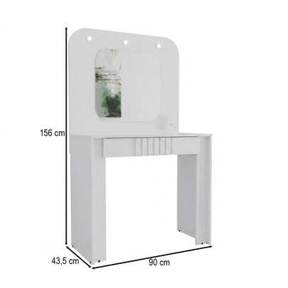 Penteadeira Camarim Make 1 Gaveta com Divisória e Led Branco - Panorama Móveis