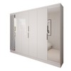 Guarda-Roupa Casal Eternum 6 Portas 4 Gavetas com Espelho Branco - Panorama Móveis