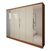 Guarda-Roupa Casal Eternum 6 Portas 4 Gavetas com Espelho Cinamomo/Off White - Panorama Móveis