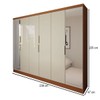 Guarda-Roupa Casal Eternum 6 Portas 4 Gavetas com Espelho Cinamomo/Off White - Panorama Móveis
