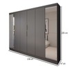 Guarda-Roupa Casal Eternum 6 Portas 4 Gavetas com Espelho Onix - Panorama Móveis