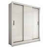 Guarda-Roupa Casal Real 3 Portas 2 Gavetas Branco - Panorama Móveis