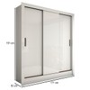 Guarda-Roupa Casal Real 3 Portas 2 Gavetas Branco - Panorama Móveis