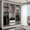 Guarda-Roupa Casal Real 3 Portas 2 Gavetas Branco - Panorama Móveis