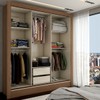 Guarda-Roupa Casal Real 3 Portas 2 Gavetas Jequitiba/Off White - Panorama Móveis