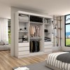 Guarda-Roupa Casal Romenia Slim 4 Portas 6 Gavetas Branco - Panorama Móveis