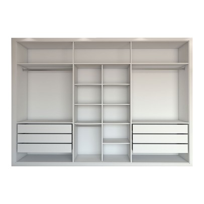 Guarda-Roupa Casal Saint 6 Portas 6 Gavetas com Espelho Branco - Panorama Móveis