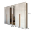 Guarda-Roupa Casal Saint 6 Portas 6 Gavetas com Espelho Branco - Panorama Móveis