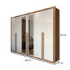 Guarda-Roupa Casal Saint 6 Portas 6 Gavetas com Espelho Cinamomo-Branco - Panorama Móveis