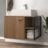 Armário de Banheiro Nassau 1 Porta com Cuba 100% Mdf Noce - Belizze Móveis