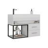 Armário de Banheiro New 2 Gavetas com Cuba 100% Mdf Branco - Belizze Móveis