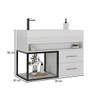 Armário de Banheiro New 2 Gavetas com Cuba 100% Mdf Branco - Belizze Móveis