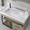 Armário de Banheiro New 2 Gavetas com Cuba 100% Mdf Marmo Crema - Belizze Móveis