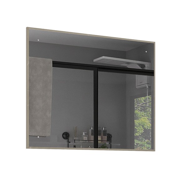 Armário de Banheiro New com Espelho 100% Mdf Marmo Crema - Belizze Móveis