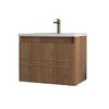 Armário de Banheiro Royal 1 Porta com Cuba 100% Mdf Noce - Belizze Móveis