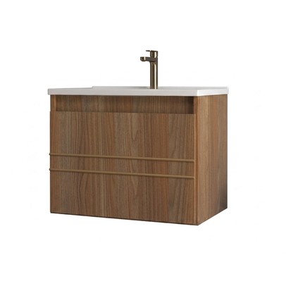 Armário de Banheiro Royal 1 Porta com Cuba 100% Mdf Noce - Belizze Móveis