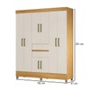 Guarda-Roupa Solteiro Munique 8 Portas 2 Gavetas Cinamomo/Off White - Demóbile