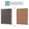 Guarda-Roupa Casal Cairo 2 Portas de Correr 3 Gavetas 100% Mdf Flex Nature/Alasca - Pnr Móveis
