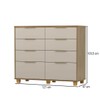 Cômoda Cairo 8 Gavetas Nature/Fendi - Pnr Móveis