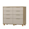 Cômoda Cairo 8 Gavetas Nature/Fendi - Pnr Móveis
