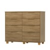 Cômoda Cairo 8 Gavetas Nature - Pnr Móveis