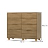 Cômoda Cairo 8 Gavetas Nature - Pnr Móveis