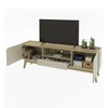 Rack para TV Até 65 Polegadas 2 Portas 1 Gaveta R1496 Arenas/Carvalho Tropical  - Tecno Mobili