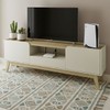 Rack para TV Até 65 Polegadas 2 Portas 1 Gaveta R1496 Arenas/Carvalho Tropical  - Tecno Mobili