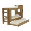 Beliche com Cama Auxiliar 1 Porta com Baú Cm8055 Amêndoa - Tecno Mobili