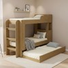 Beliche com Cama Auxiliar 1 Porta com Baú Cm8055 Amêndoa - Tecno Mobili
