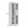 Cristaleira 2 Portas com Vidro Cr6004 Branco - Tecno Mobili