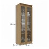 Cristaleira 2 Portas com Vidro Cr6004 Amendoa - Tecno Mobili
