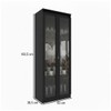 Cristaleira 2 Portas com Vidro Cr6004 Preto - Tecno Mobili