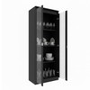Cristaleira 2 Portas com Vidro Cr6004 Preto - Tecno Mobili