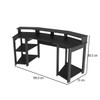 Mesa Gamer para 2 Monitores 3 Prateleiras Preto Me4167 - Tecno Mobili