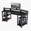 Mesa Gamer para 2 Monitores 3 Prateleiras Preto Me4167 - Tecno Mobili