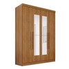 Guarda Roupa Max Plus 4 Portas 2 Gavetas com Espelho Cinamomo - Pnr Móveis
